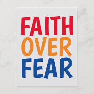 CARTES POSTALES MOTIVATIONNELLES FOI SUR LA PEUR
