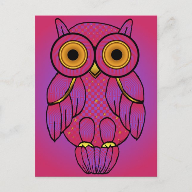 Cartes postales My$t Owl Glow (Devant)