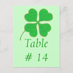 Cartes postales Numéro de tableau, Points Shamrock
