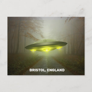 CARTES Postales OVNI ART BRISTOL ANGLETERRE