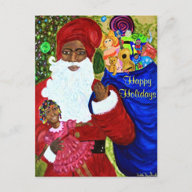 Cartes postales père Noël Wish - African American  (Devant)