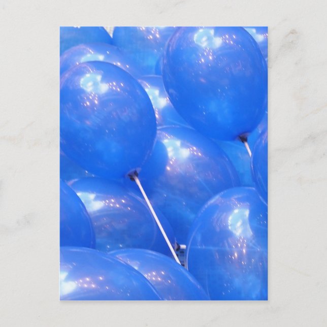Cartes postales personnalisées Ballons Bleus (Devant)