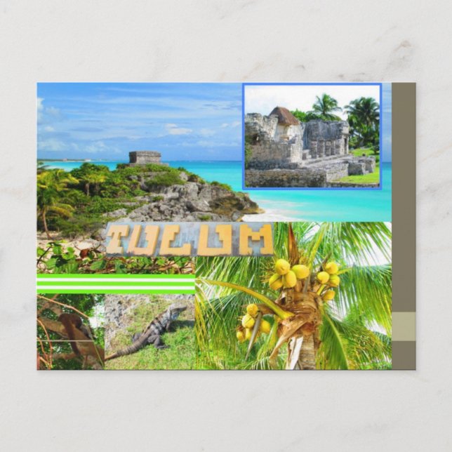 CARTES POSTALES PERSONNALISÉES - CANCUN COLLAGE 4 (Devant)