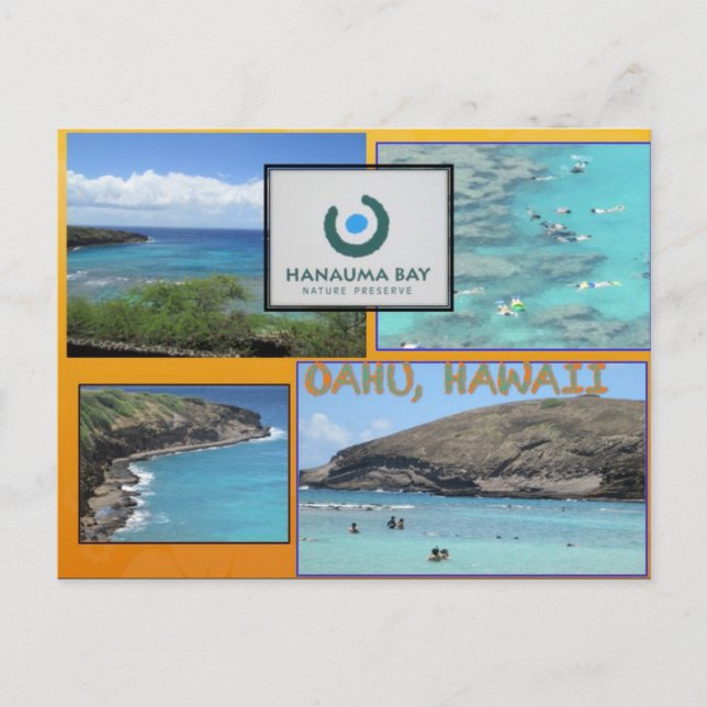 CARTES POSTALES PERSONNALISÉES - COLLAGE HAWAII# 1 (Devant)