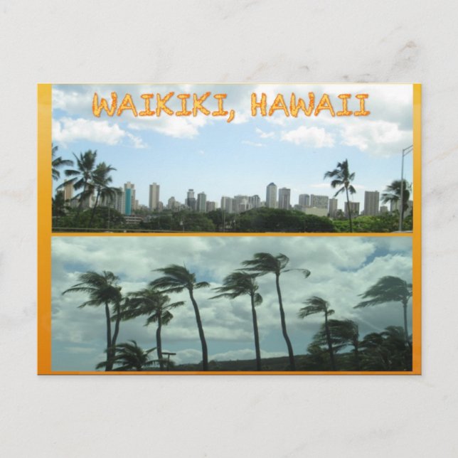 CARTES POSTALES PERSONNALISÉES - COLLAGE HAWAII# 1 (Devant)