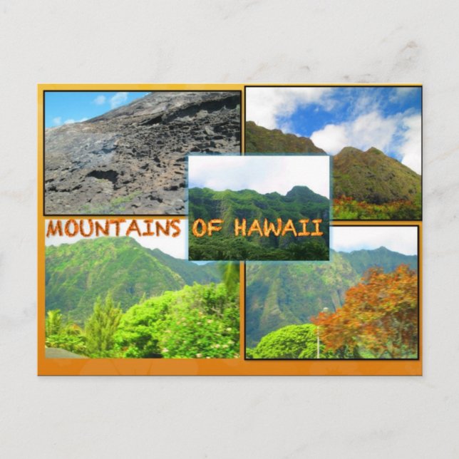 CARTES POSTALES PERSONNALISÉES - COLLAGE HAWAII# 2 (Devant)