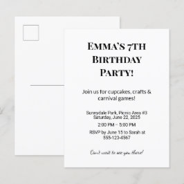Cartes postales personnalisées d'annonce de fête d