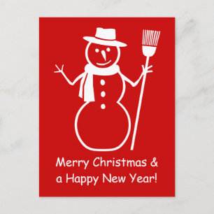 Cartes postales personnalisées de bonhomme de Noël