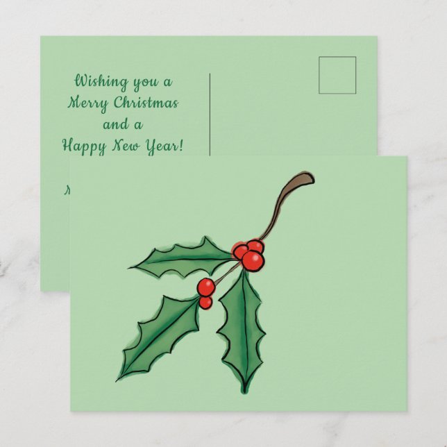 Cartes postales personnalisées de Noël (Devant / Derrière)