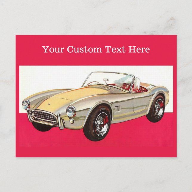 Cartes postales personnalisées de voiture Vintage (Devant)
