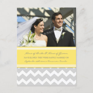 Cartes postales photo Faire-part Elopement Gris ci