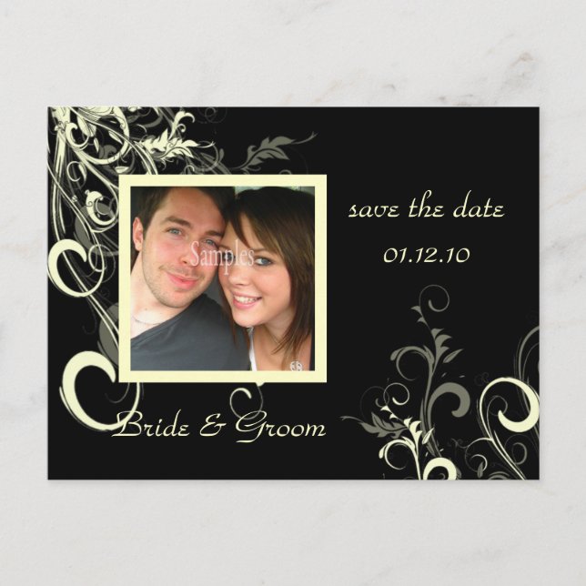 Cartes postales photo pour sauvegarder la date, (Devant)