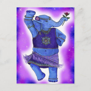 Cartes postales pour éléphants dansants