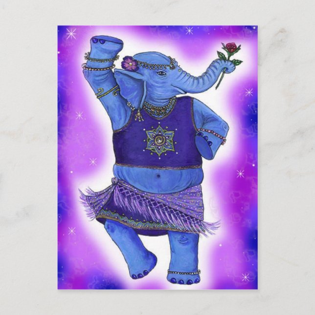 Cartes postales pour éléphants dansants (Devant)
