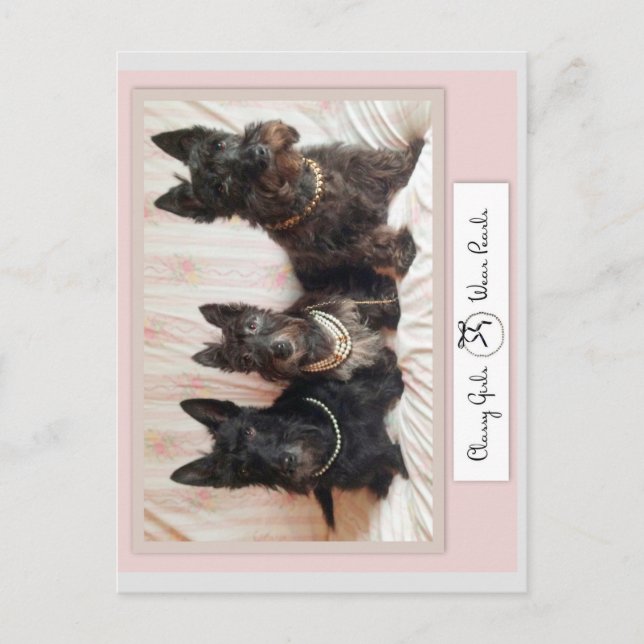 Cartes postales pour filles de classe avec perles (Devant)