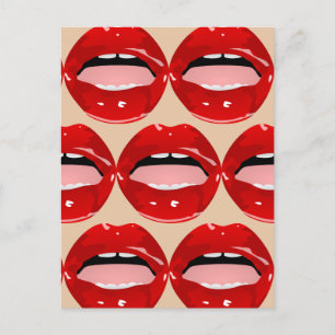 CARTES POSTALES POUR FILLES ROUGES GAUFFES