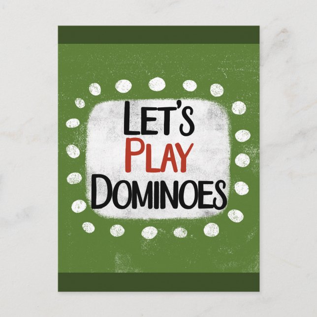 Cartes postales pour jouer aux dominos (Devant)