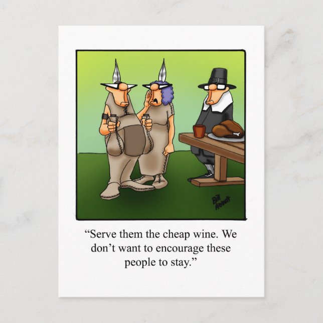 Cartes postales pour l'Humour de Thanksgiving (Devant)