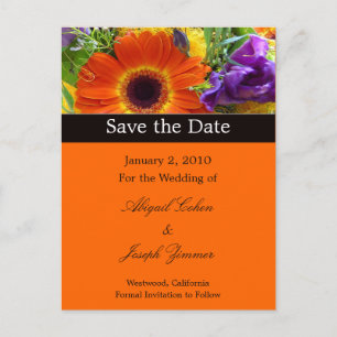 Cartes postales pour sauvegarder la date, bouquet 