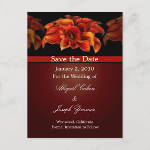Cartes postales pour sauvegarder la date, callas o