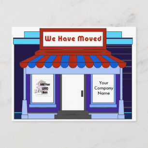Cartes postales publicitaires pour déménagement d'