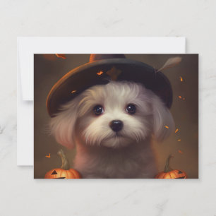 Cartes Postales Puppy Halloween