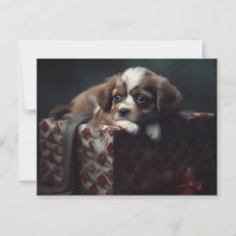 Cartes Postales Puppy Noël