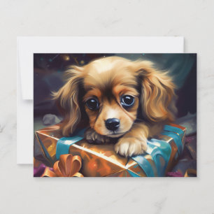 Cartes Postales Puppy Noël Postkarte