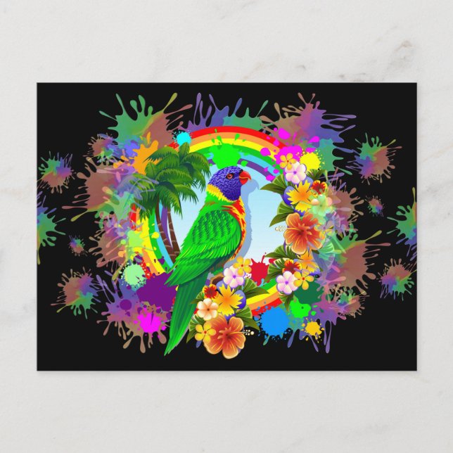 Cartes postales Rainbow Lorikeet Parrot (Devant)