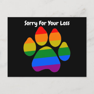 Cartes Postales Rainbow Paws Désolé Pour Votre Per