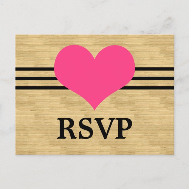 Cartes postales RSVP Carburant Bois, Rose (Devant)