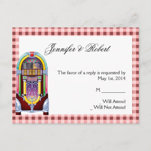 Cartes postales RSVP Vintage des années 1950