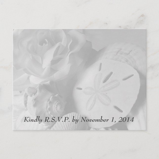 Cartes postales Seashell RSVP (Devant)