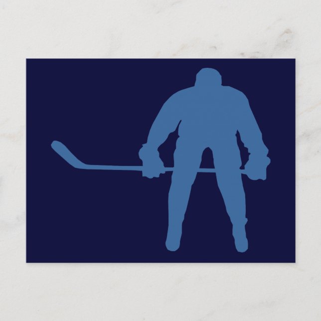 Cartes postales Silhouette de hockey (Devant)