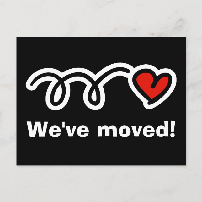 Cartes postales simples de déménagement avec un de (Devant)