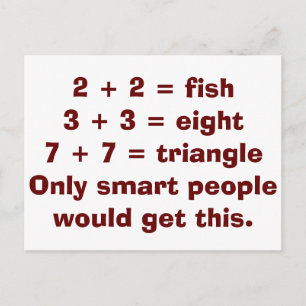 Cartes postales Smart People Math