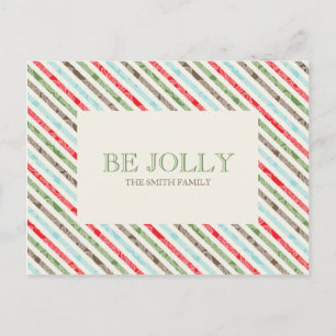 Cartes Postales sucre de canne Et Damask Holiday