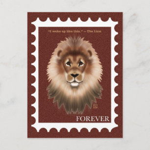 Cartes postales timbres Lion
