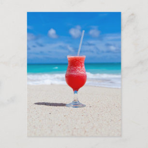 CARTES POSTALES TROPICAL BEACH COCKTAIL