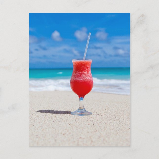 CARTES POSTALES TROPICAL BEACH COCKTAIL (Devant)