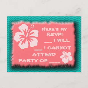 Cartes postales Turquoise et Coral à Customiser