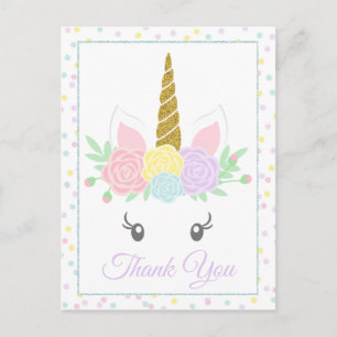 Cartes Postales Unicorn Cute