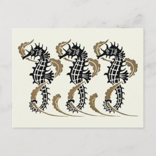 Cartes postales Verneuil Art Nouveau hippocampe