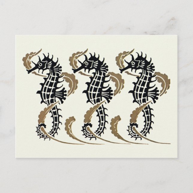 Cartes postales Verneuil Art Nouveau hippocampe (Devant)