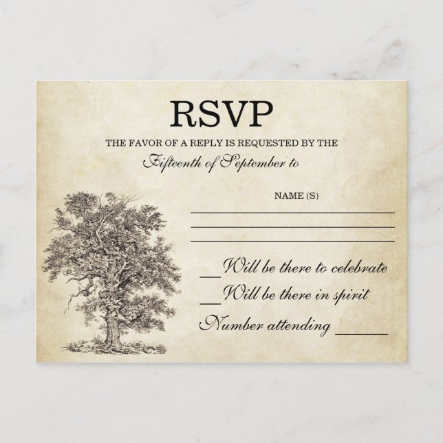 Cartes postales vintage ancienne RSVP (Devant)