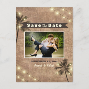 Cartes postales vintage avec palmier pour annoncer