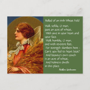 Cartes postales vintage Irish Poetry Jour de la Sa