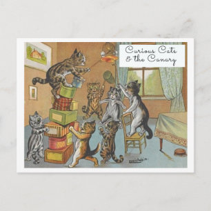 Cartes postales vintage Louis Wain Funny Cats et l