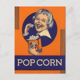 Cartes postales vintage Popcorn Labeling et Nostal