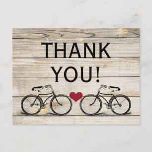 Cartes postales vintages du Merci de vélo Mariage